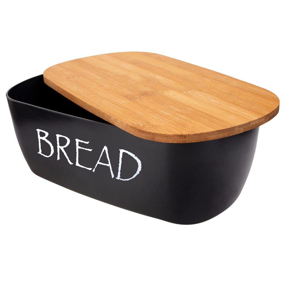 CHLEBAK Z DESKĄ BAMBUSOWĄ BREAD BLACK ORION CHLEBAK Z DESKĄ BAMBUSOWĄ BREAD BLACK ORION