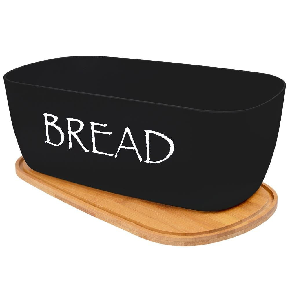CHLEBAK Z DESKĄ BAMBUSOWĄ BREAD BLACK ORION CHLEBAK Z DESKĄ BAMBUSOWĄ BREAD BLACK ORION