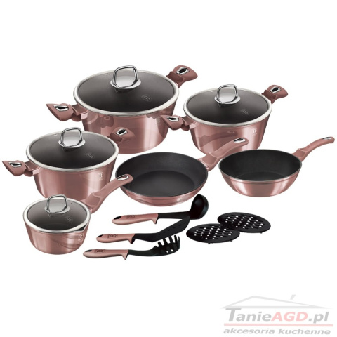 GARNKI 15 ELE. BERLINGER HAUS METALLIC i-ROSE BH-6045 GARNKI 15 ELE. BERLINGER HAUS METALLIC i-ROSE BH-6045