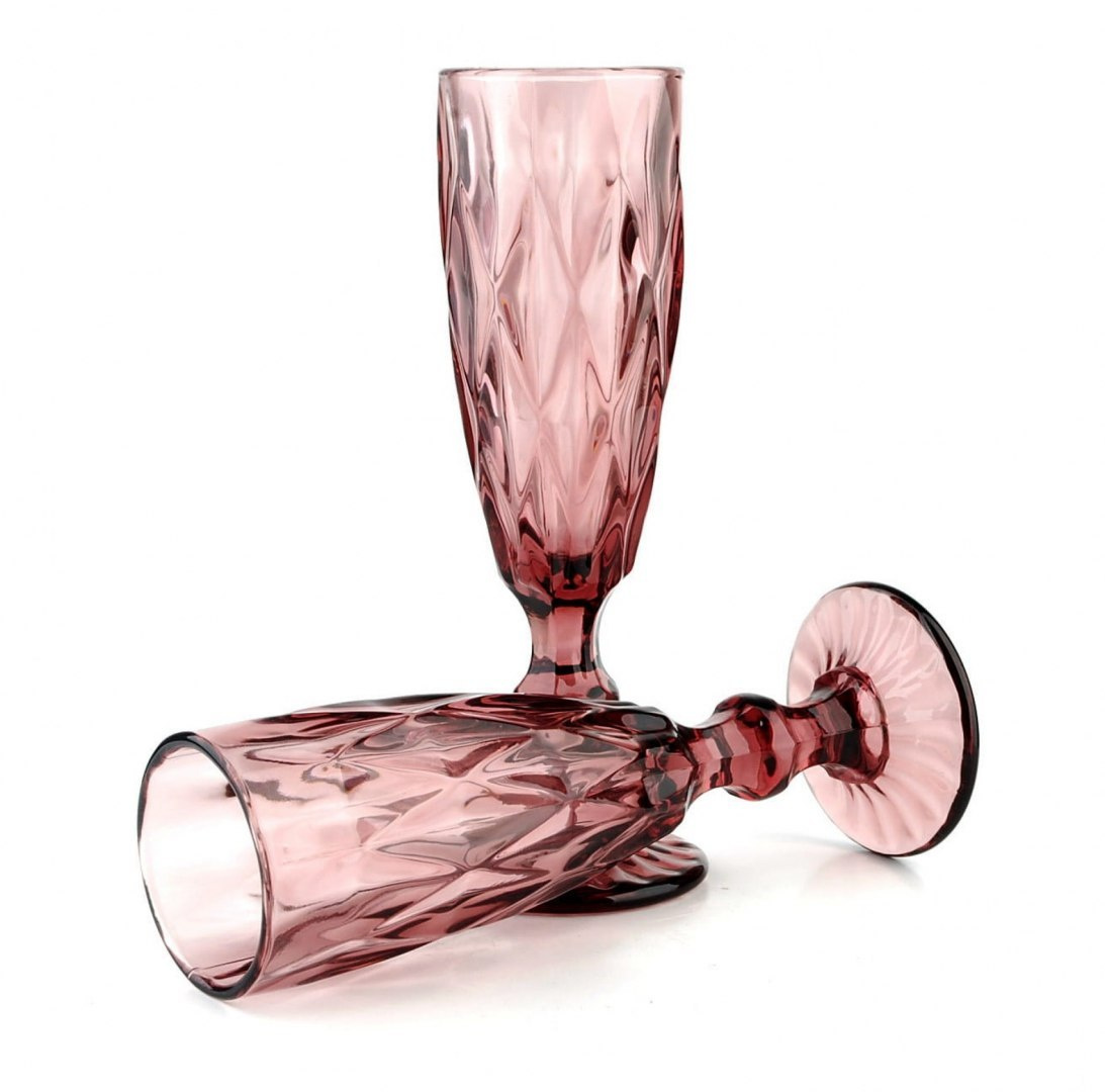 KOMPLET 6 KIELISZKÓW DO SZAMPANA 170ml ELISE PINK MONDEX HTID6408 KOMPLET 6 KIELISZKÓW DO SZAMPANA 170ml ELISE PINK MONDEX HTID6408