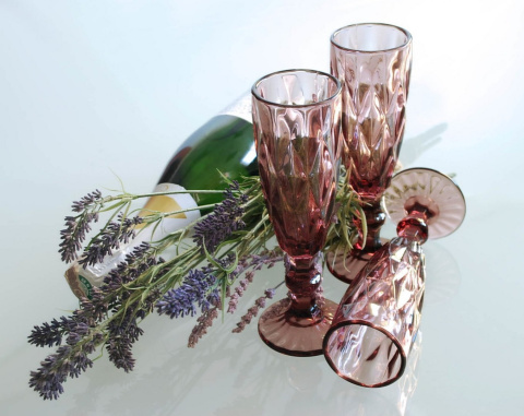 KOMPLET 6 KIELISZKÓW DO SZAMPANA 170ml ELISE PINK MONDEX HTID6408 KOMPLET 6 KIELISZKÓW DO SZAMPANA 170ml ELISE PINK MONDEX HTID6408