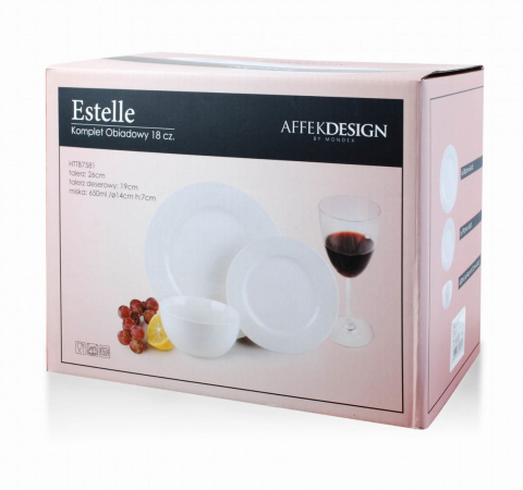 KOMPLET OBIADOWY 18-ele ESTELLE MONDEX HTTB7581 KOMPLET OBIADOWY 18-ele ESTELLE MONDEX HTTB7581