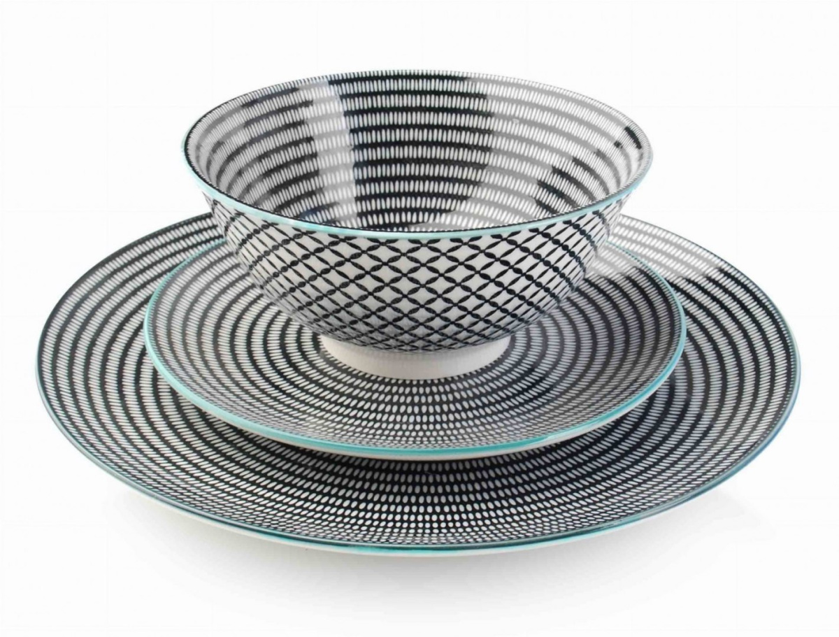 KOMPLET OBIADOWY 18-ele MAROCCO DARK STRIPES MONDEX HTTB6339 KOMPLET OBIADOWY 18-ele MAROCCO DARK STRIPES MONDEX HTTB6339