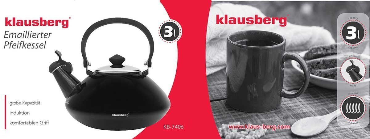 CZAJNIK STALOWY 3.0L CZARNY KLAUSBERG KB-7406 CZAJNIK STALOWY 3.0L CZARNY KLAUSBERG KB-7406