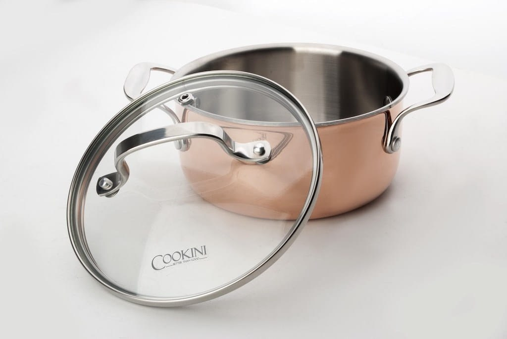 GARNEK ZE STALI NIERDZEWNEJ Z POKRYWKĄ 16cm 1.5L MIEDZIANY COOKINI HTXA4665 GARNEK ZE STALI NIERDZEWNEJ Z POKRYWKĄ 16cm 1.5L MIEDZIANY COOKINI HTXA4665