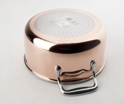 GARNEK ZE STALI NIERDZEWNEJ Z POKRYWKĄ 16cm 1.5L MIEDZIANY COOKINI HTXA4665 GARNEK ZE STALI NIERDZEWNEJ Z POKRYWKĄ 16cm 1.5L MIEDZIANY COOKINI HTXA4665