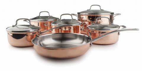 GARNEK ZE STALI NIERDZEWNEJ Z POKRYWKĄ 18cm 2.2L MIEDZIANY COOKINI HTXA4672 GARNEK ZE STALI NIERDZEWNEJ Z POKRYWKĄ 18cm 2.2L MIEDZIANY COOKINI HTXA4672