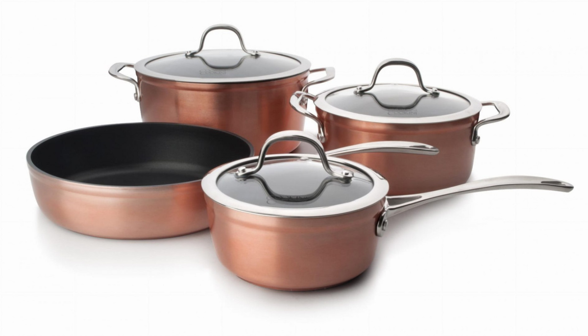 GARNEK ZE STALI NIERDZEWNEJ Z POKRYWKĄ 20cm 2.2L MIEDZIANY COOKINI HTXA4726 GARNEK ZE STALI NIERDZEWNEJ Z POKRYWKĄ 20cm 2.2L MIEDZIANY COOKINI HTXA4726