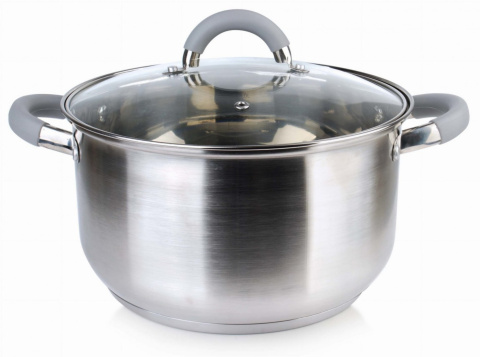 GARNEK ZE STALI NIERDZEWNEJ Z POKRYWKĄ 25.5cm 5.0L COOKINI HTXA3918 GARNEK ZE STALI NIERDZEWNEJ Z POKRYWKĄ 25.5cm 5.0L COOKINI HTXA3918