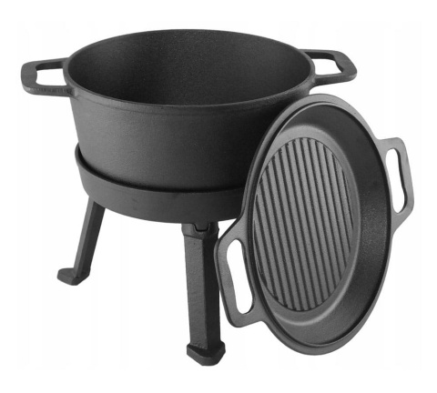 KOCIOŁEK ŻELIWNY 3W1 MYŚLIWSKI 5L ROSSNER MK-301 KOCIOŁEK ŻELIWNY 3W1 MYŚLIWSKI 5L ROSSNER MK-301