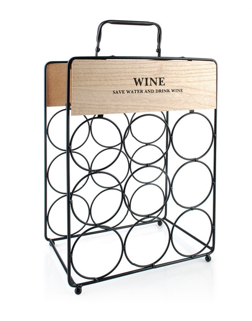 STOJAK NA WINO METALOWY 9 BUTELEK 30x20x45cm MONDEX HTOP5104 STOJAK NA WINO METALOWY 9 BUTELEK 30x20x45cm MONDEX HTOP5104