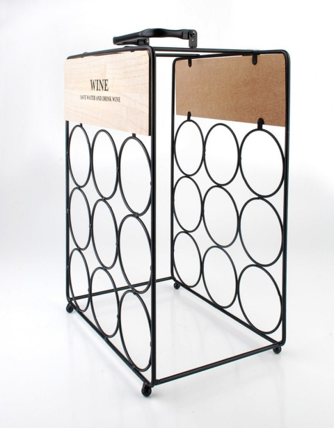 STOJAK NA WINO METALOWY 9 BUTELEK 30x20x45cm MONDEX HTOP5104 STOJAK NA WINO METALOWY 9 BUTELEK 30x20x45cm MONDEX HTOP5104