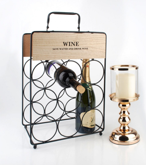 STOJAK NA WINO METALOWY 9 BUTELEK 30x20x45cm MONDEX HTOP5104 STOJAK NA WINO METALOWY 9 BUTELEK 30x20x45cm MONDEX HTOP5104