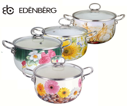 GARNEK EMALIOWANY 4.2L EDENBERG FLOWERS EB-1783 GARNEK EMALIOWANY 4.2L EDENBERG FLOWERS EB-1783