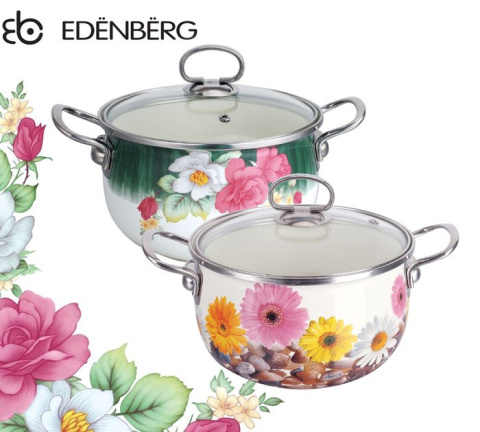 GARNEK EMALIOWANY 6.8L EDENBERG FLOWERS EB-1784 GARNEK EMALIOWANY 6.8L EDENBERG FLOWERS EB-1784