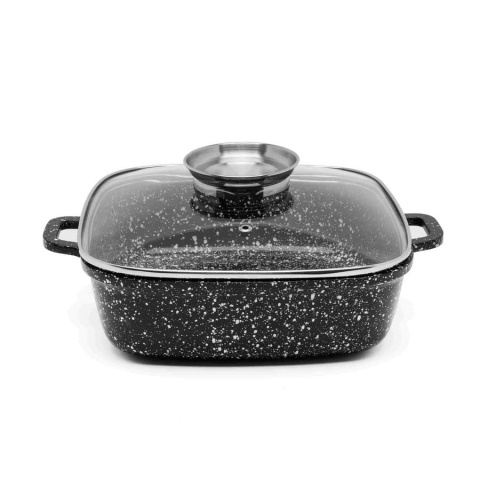 BRYTFANNA / GARNEK KWADRATOWY Z POKRYWĄ AROMA KNOB 24cm KONIGHOFFER KINGSTONE KG-5355 BRYTFANNA / GARNEK KWADRATOWY Z POKRYWĄ AROMA KNOB 24cm KONIGHOFFER KINGSTONE KG-5355