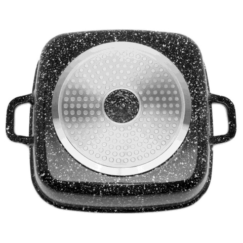 BRYTFANNA / GARNEK KWADRATOWY Z POKRYWĄ AROMA KNOB 24cm KONIGHOFFER KINGSTONE KG-5355 BRYTFANNA / GARNEK KWADRATOWY Z POKRYWĄ AROMA KNOB 24cm KONIGHOFFER KINGSTONE KG-5355