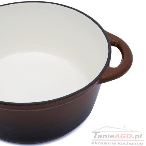 BRYTFANNA / GĘSIARKA ŻELIWNA EMALIOWANA 4.0L BRĄZOWA KONIGHOFFER KG-7283 BRYTFANNA / GĘSIARKA ŻELIWNA EMALIOWANA 4.0L BRĄZOWA KONIGHOFFER KG-7283