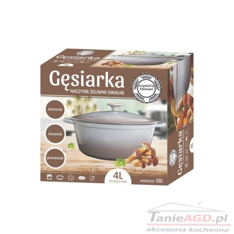 BRYTFANNA / GĘSIARKA ŻELIWNA EMALIOWANA 4.0L SZARA KONIGHOFFER KG-8756 BRYTFANNA / GĘSIARKA ŻELIWNA EMALIOWANA 4.0L SZARA KONIGHOFFER KG-8756