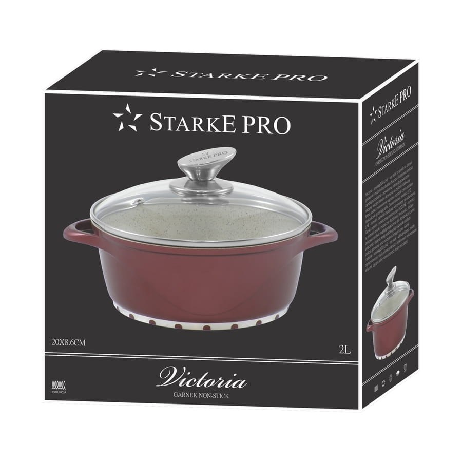GARNEK ALUMINIOWY Z POKRYWKĄ 20cm STARKE PRO VICTORIA GARNEK ALUMINIOWY Z POKRYWKĄ 20cm STARKE PRO VICTORIA
