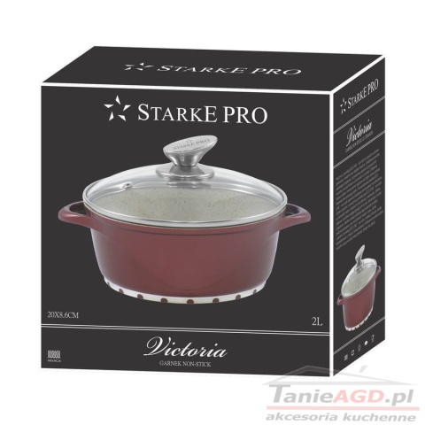 GARNEK ALUMINIOWY Z POKRYWKĄ 24cm STARKE PRO VICTORIA GARNEK ALUMINIOWY Z POKRYWKĄ 24cm STARKE PRO VICTORIA