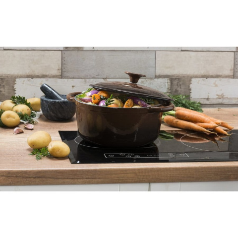 GARNEK / GĘSIARKA ŻELIWNA EMALIOWANA 21cm BRĄZOWA KONIGHOFFER KG-7337 GARNEK / GĘSIARKA ŻELIWNA EMALIOWANA 21cm BRĄZOWA KONIGHOFFER KG-7337