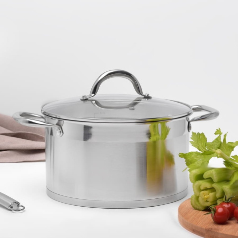 GARNEK STALOWY Z POKRYWKĄ 24cm 5.0L KONIGHOFFER NAVARA KG-0697 GARNEK STALOWY Z POKRYWKĄ 24cm 5.0L KONIGHOFFER NAVARA KG-0697