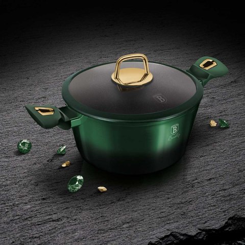 GARNEK GRANITOWY 4.1L 24CM BERLINGER HAUS METALLIC LINE EMERALD BH-6058 GARNEK GRANITOWY 4.1L 24CM BERLINGER HAUS METALLIC LINE EMERALD BH-6058