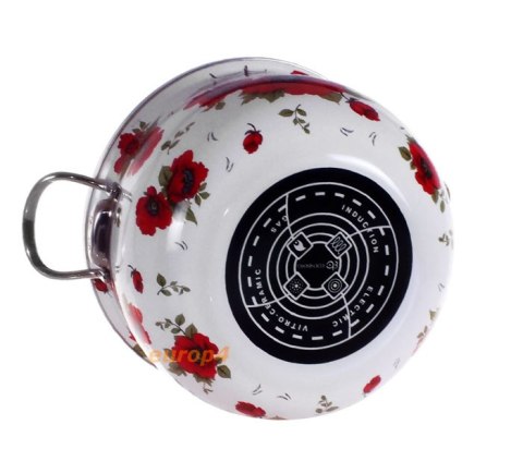 GARNKI EMALIOWANE 7 EL. EDEL HOFF POPPY EH-7053-R GARNKI EMALIOWANE 7 EL. EDEL HOFF POPPY EH-7053-R
