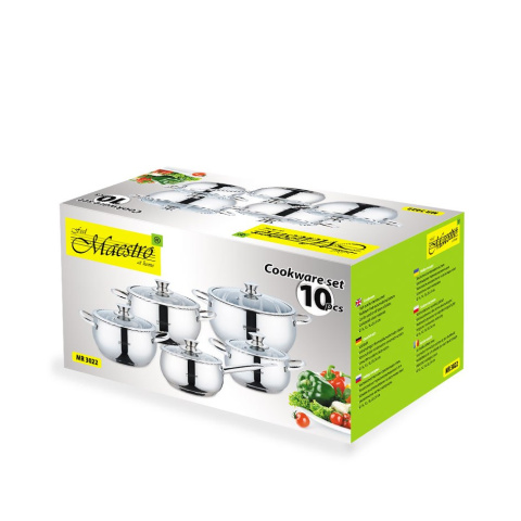 KOMPLET GARNKÓW 10 ELE MAESTRO MR-3022 KOMPLET GARNKÓW 10 ELE MAESTRO MR-3022