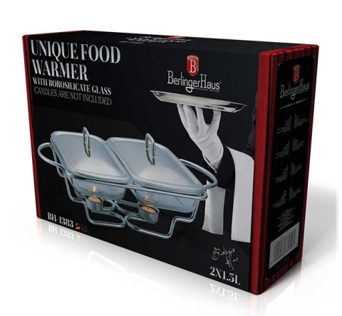 PODGRZEWACZ STOŁOWY ŻAROODPORNY 2 x 1.5L BERLINGER HAUS BH-1383 PODGRZEWACZ STOŁOWY ŻAROODPORNY 2 x 1.5L BERLINGER HAUS BH-1383