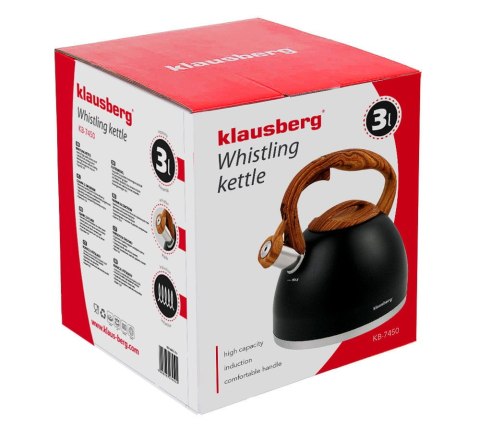 CZAJNIK STAL NERDZ. LAKIEROWANY MAT 3.0L KLAUSBERG KB-7450 CZAJNIK STAL NERDZ. LAKIEROWANY MAT 3.0L KLAUSBERG KB-7450