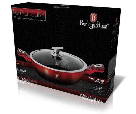 GARNEK GRANITOWY 3.8L 28CM BERLINGER HAUS BLACK BURGUNDY BH-1626 GARNEK GRANITOWY 3.8L 28CM BERLINGER HAUS BLACK BURGUNDY BH-1626