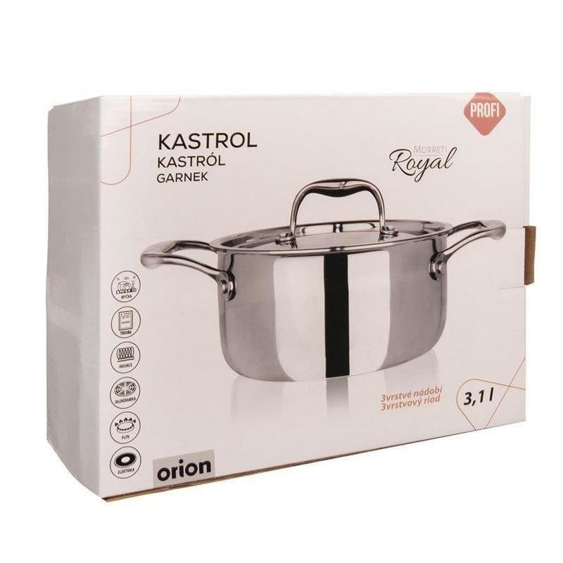 GARNEK ZE STALI NIERDZ. 18/10 20cm 3.1L Z POKR. ROYAL ORION 113122 GARNEK ZE STALI NIERDZ. 18/10 20cm 3.1L Z POKR. ROYAL ORION 113122