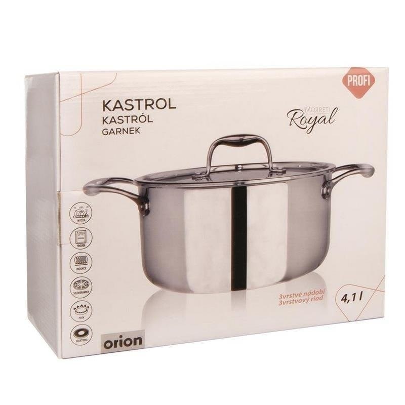 GARNEK ZE STALI NIERDZ. 18/10 22cm 4.1L Z POKR. ROYAL ORION 113123 GARNEK ZE STALI NIERDZ. 18/10 22cm 4.1L Z POKR. ROYAL ORION 113123