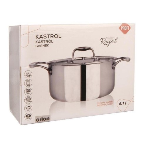 GARNEK ZE STALI NIERDZ. 18/10 22cm 4.1L Z POKR. ROYAL ORION 113123 GARNEK ZE STALI NIERDZ. 18/10 22cm 4.1L Z POKR. ROYAL ORION 113123