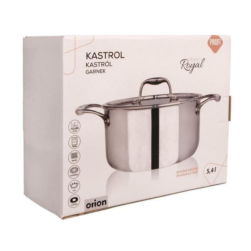 GARNEK ZE STALI NIERDZ. 18/10 24cm 5.4L Z POKR. ROYAL ORION 113124 GARNEK ZE STALI NIERDZ. 18/10 24cm 5.4L Z POKR. ROYAL ORION 113124