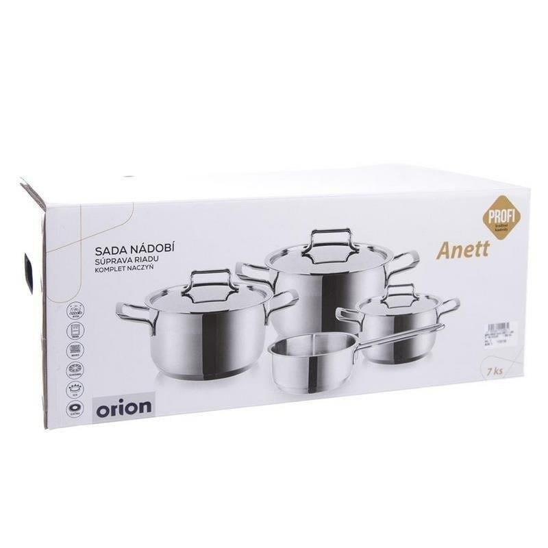ZESTAW GARNKÓW ZE STALI NIERDZ. 18/10 7 EL. ORION ANETT 113116 ZESTAW GARNKÓW ZE STALI NIERDZ. 18/10 7 EL. ORION ANETT 113116