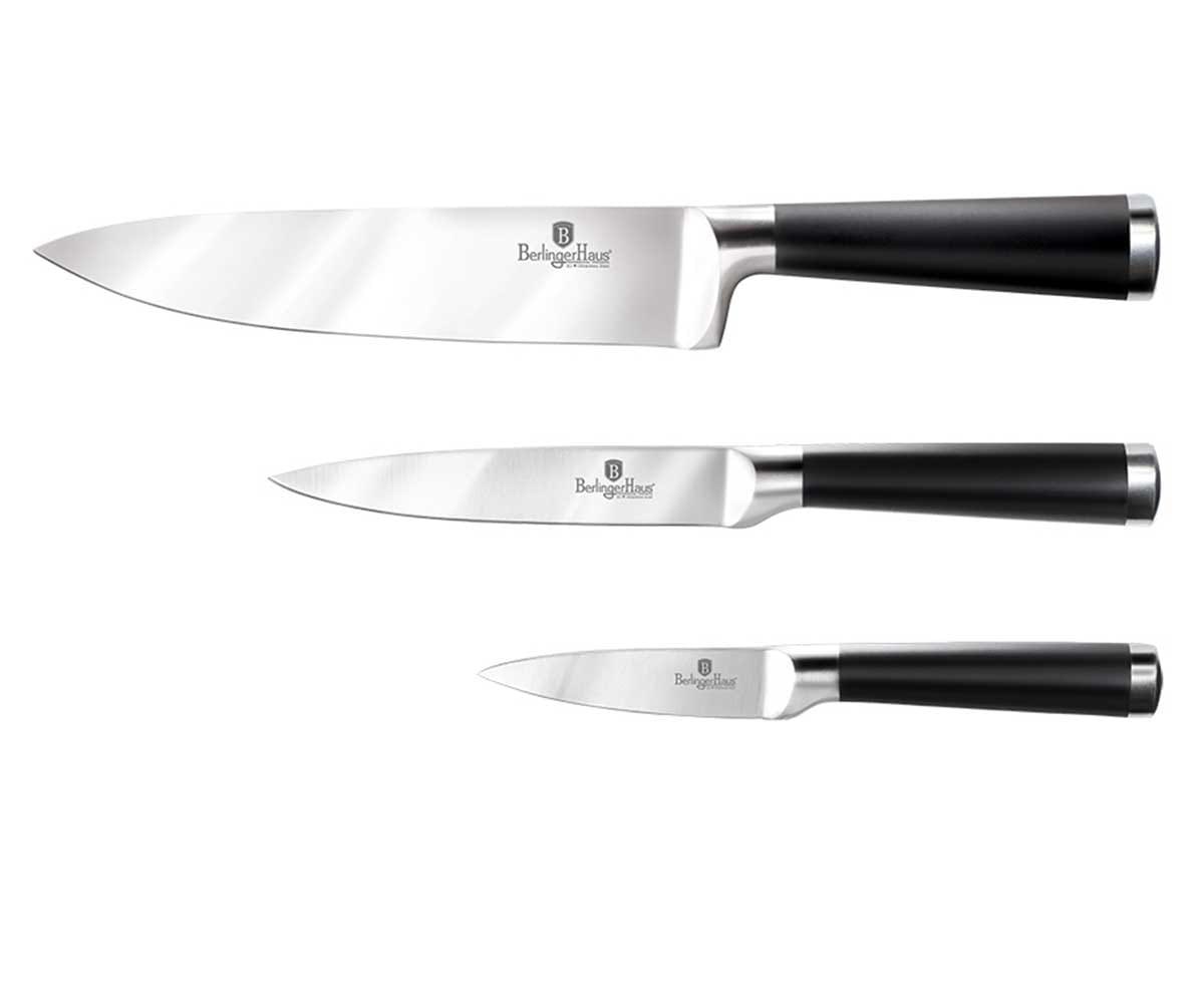 ZESTAW 3 NOŻY KUCHENNYCH BERLINGER HAUS BLACK ROYAL LINE BH-2423 ZESTAW 3 NOŻY KUCHENNYCH BERLINGER HAUS BLACK ROYAL LINE BH-2423