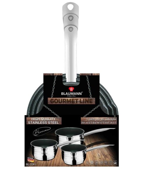 ZESTAW 3 RONDLI Z POWŁOKĄ GRANITOWĄ BLAUMANN GOURMET LINE BL-3241 ZESTAW 3 RONDLI Z POWŁOKĄ GRANITOWĄ BLAUMANN GOURMET LINE BL-3241