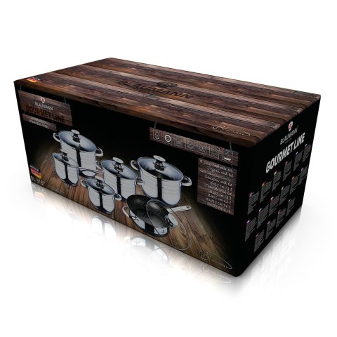 ZESTAW GARNKÓW ZE STALI NIERDZ. 12 EL. BLAUMANN GOURMET LINE BL-3167 ZESTAW GARNKÓW ZE STALI NIERDZ. 12 EL. BLAUMANN GOURMET LINE BL-3167
