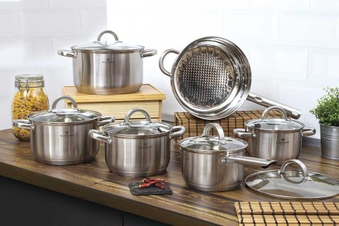 ZESTAW GARNKÓW ZE STALI NIERDZ. 12 EL. BLAUMANN GOURMET LINE BL-3246 ZESTAW GARNKÓW ZE STALI NIERDZ. 12 EL. BLAUMANN GOURMET LINE BL-3246