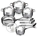 ZESTAW GARNKÓW ZE STALI NIERDZ. 13 EL. BLAUMANN GOURMET LINE BL-3196 ZESTAW GARNKÓW ZE STALI NIERDZ. 13 EL. BLAUMANN GOURMET LINE BL-3196