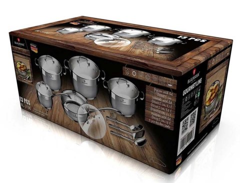 ZESTAW GARNKÓW ZE STALI NIERDZ. 13 EL. BLAUMANN GOURMET LINE BL-3196 ZESTAW GARNKÓW ZE STALI NIERDZ. 13 EL. BLAUMANN GOURMET LINE BL-3196
