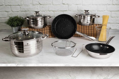ZESTAW GARNKÓW ZE STALI NIERDZ. 9 EL. BLAUMANN GOURMET LINE BL-3243 ZESTAW GARNKÓW ZE STALI NIERDZ. 9 EL. BLAUMANN GOURMET LINE BL-3243