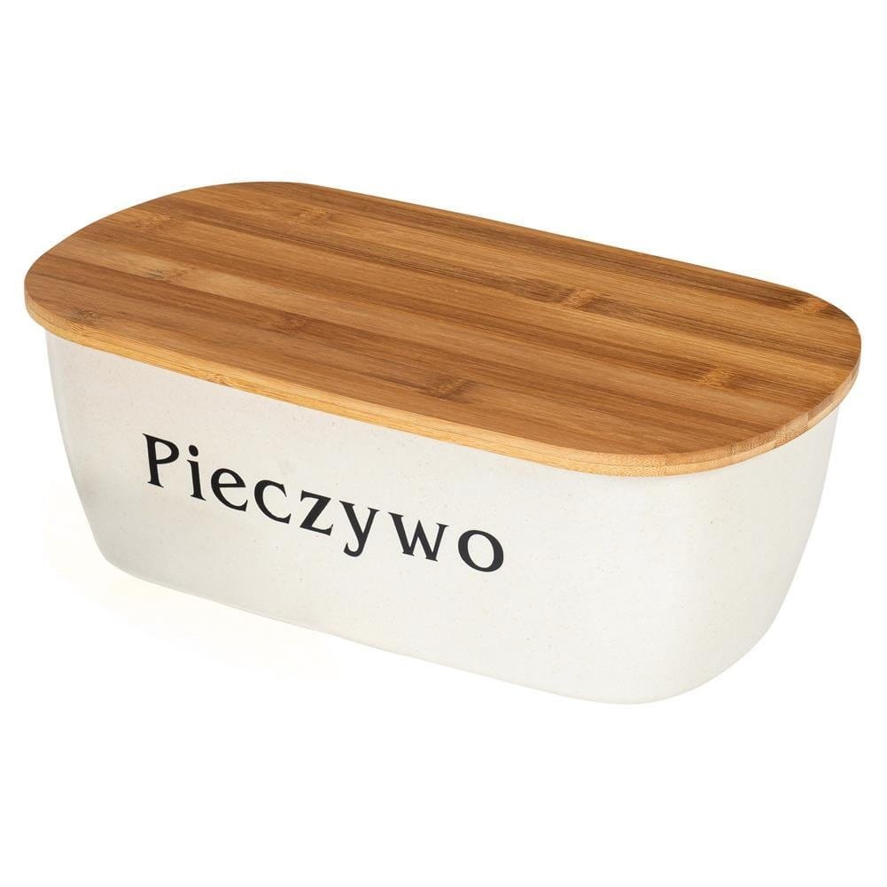 CHLEBAK Z DESKĄ BAMBUSOWĄ + MASELNICA BEŻOWY ORION 152428 CHLEBAK Z DESKĄ BAMBUSOWĄ + MASELNICA BEŻOWY ORION 152428