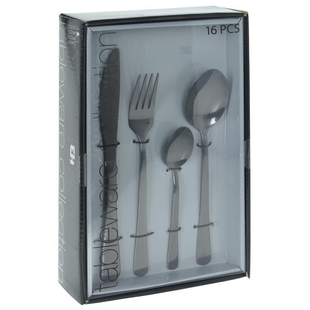 KOMPLET SZTUĆCÓW 16 EL. CZARNE BŁYSZCZĄCE EXCELLENT HOUSEWARE 142357 KOMPLET SZTUĆCÓW 16 EL. CZARNE BŁYSZCZĄCE EXCELLENT HOUSEWARE 142357