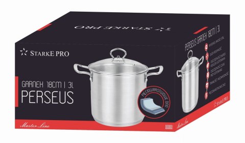 GARNEK STALOWY 18cm 3.0L STARKE PRO PERSEUS 8094 GARNEK STALOWY 18cm 3.0L STARKE PRO PERSEUS 8094