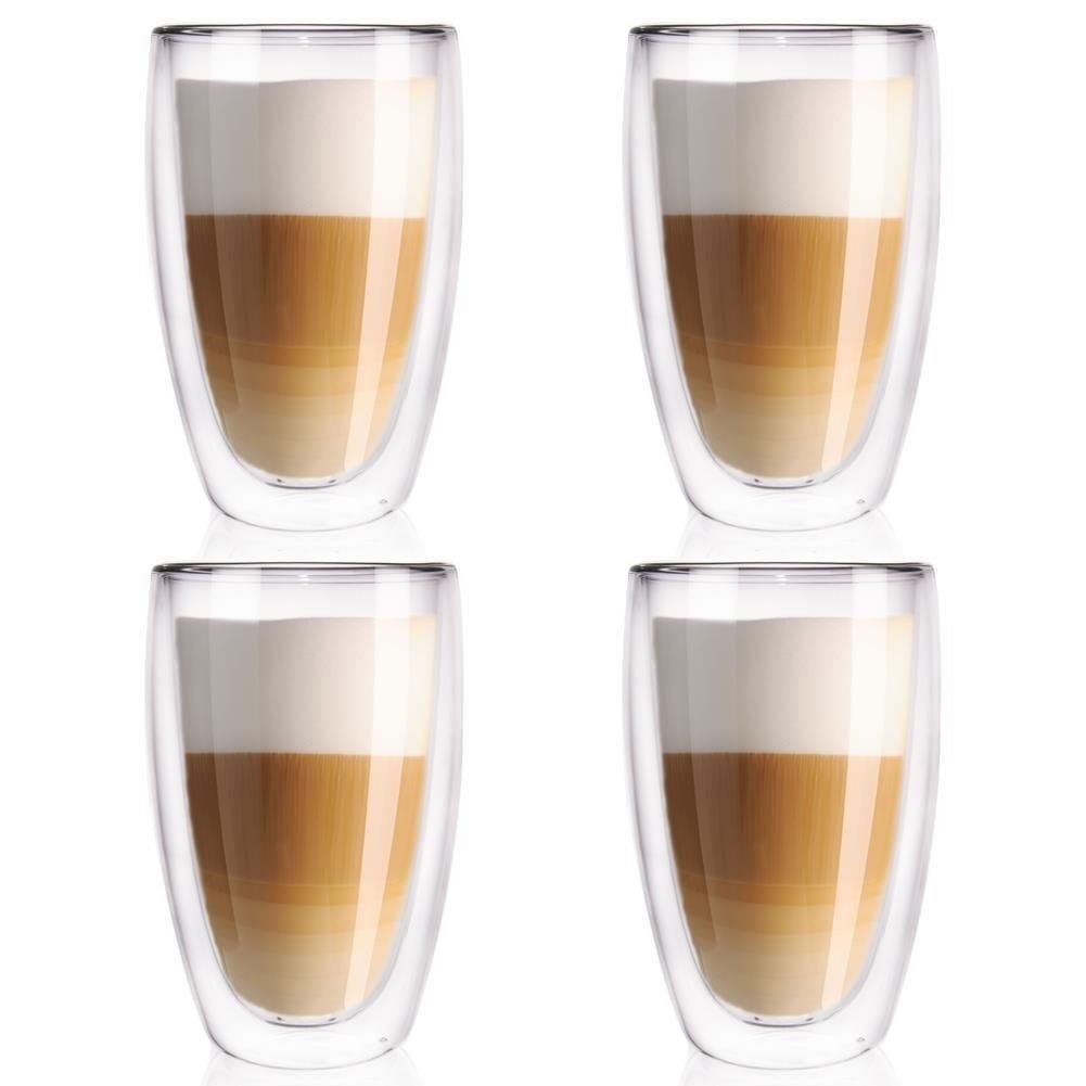 KOMPLET 4 SZKLANEK TERMICZNYCH Z PODWÓJNĄ ŚCIANKĄ 450ml ORION 124357-SET KOMPLET 4 SZKLANEK TERMICZNYCH Z PODWÓJNĄ ŚCIANKĄ 450ml ORION 124357-SET