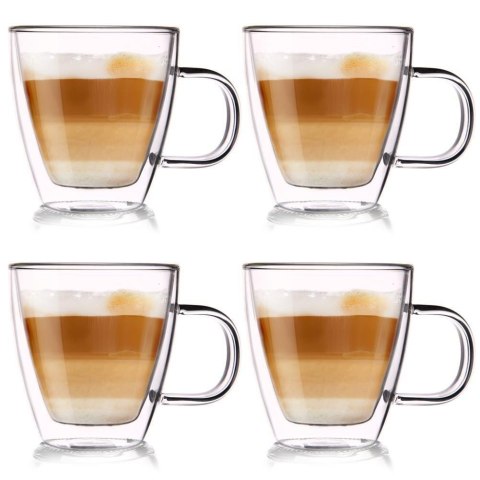 KOMPLET 4 SZKLANEK TERMICZNYCH Z PODWÓJNĄ ŚCIANKĄ DO KAWY 180ml ORION 127201-SET KOMPLET 4 SZKLANEK TERMICZNYCH Z PODWÓJNĄ ŚCIANKĄ DO KAWY 180ml ORION 127201-SET